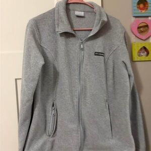 Columbia Heather Gray Fleece Jacket